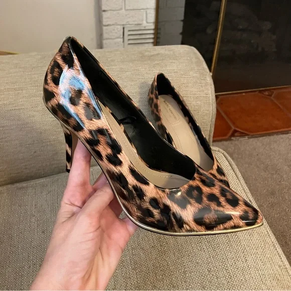 Marc New York patent leather cheetah print stiletto heel - Picture 3 of 9